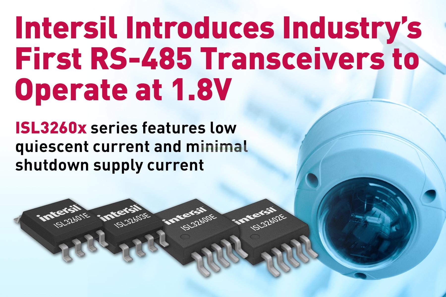 Intersil的ISL32600E、ISL32601E、ISL32602E和ISL32603E，是為了帶噪聲抑制的數據通信應用而設計的微功率RS-485收發(fā)器產品。