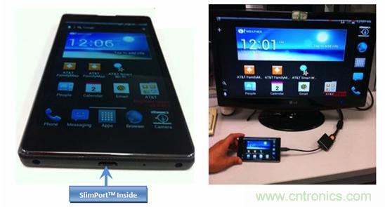 采用SlimPort接口技術(shù)的新一代Google Nexus手機(jī)樣機(jī)。