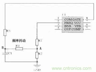 對(duì)于采用單顆鏡像電阻設(shè)定頻率，比如IR1150