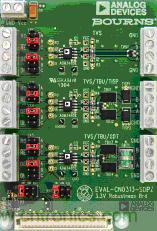 ADI公司的業(yè)界領(lǐng)先RS485器件與Bourns外部保護(hù)專業(yè)技術(shù)的完美聯(lián)姻，造就出專為解決通信端口最大設(shè)計(jì)問題而生的EVAL-CN0313-SDPZ:滿足EMC的規(guī)定。  通過認(rèn)證的EMC兼容RS-485接口設(shè)計(jì)工具，輕松實(shí)現(xiàn)RS-485接口保護(hù)