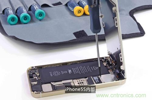 土豪金iPhone 5S拆解：內(nèi)部結(jié)構(gòu)升級，維修難度增加