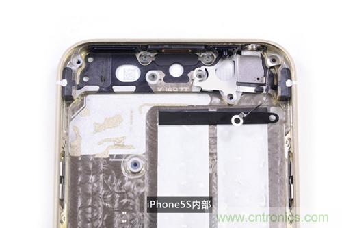 土豪金iPhone 5S拆解：內(nèi)部結(jié)構(gòu)升級，維修難度增加
