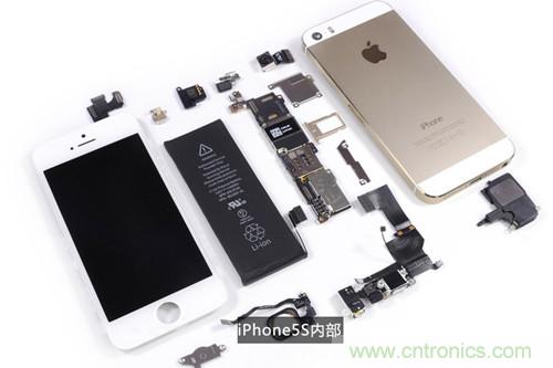 土豪金iPhone 5S拆解：內(nèi)部結(jié)構(gòu)升級，維修難度增加