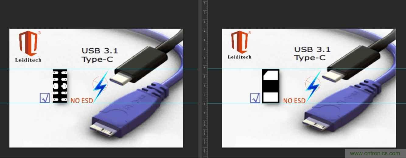 Leiditech推出超低電容ESD,用來保護(hù)USB Type-C