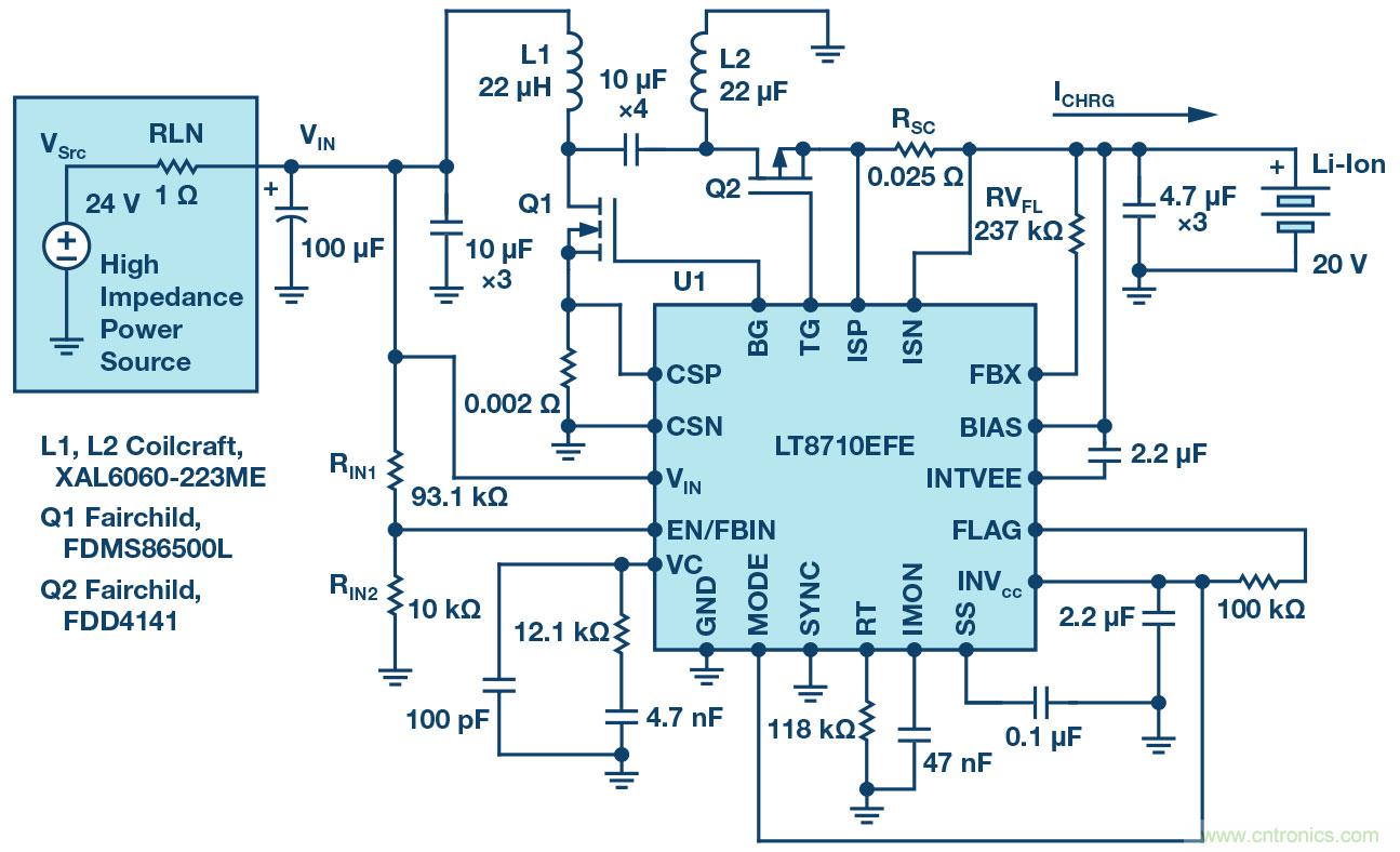 LT8710多功能 DC/DC控制器解決了高阻抗、超長工業(yè)電源線的電壓降問題