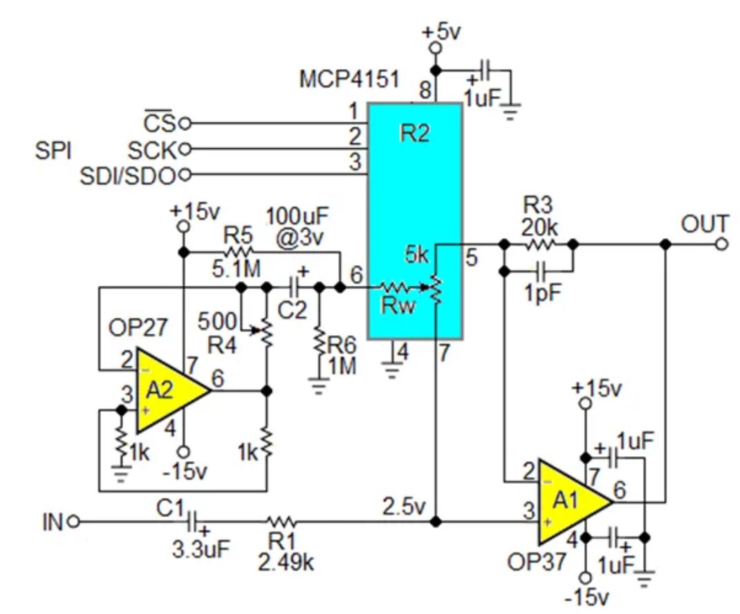 數(shù)字電位器能否代替電路中的機(jī)械電位器？