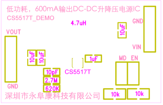 如何運(yùn)用升降壓芯片CS5517實(shí)現(xiàn)鋰電池穩(wěn)定輸出3.3V/3.6V（1.2-5V）的電壓？